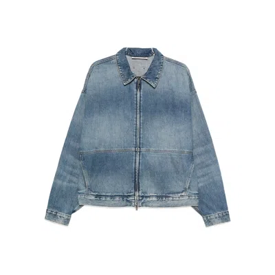 Essentials 202sp254270f Denim Trucker Jacket In Blue