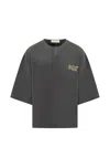 Essentials 3/4 Henley Sweatshirt In Gray