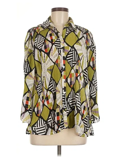 Pre-owned Essentials 3/4 Sleeve Blouse In Green