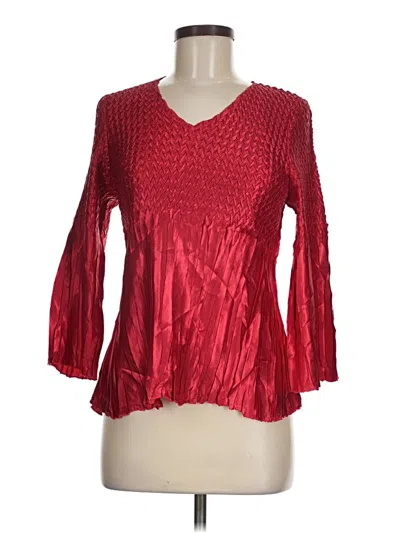 Pre-owned Essentials 3/4 Sleeve Blouse In Red