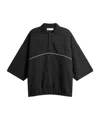 Essentials Piped Polo-style Sweatshirt In Black