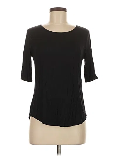 Pre-owned Essentials 3/4 Sleeve Top Black Scoop Neck Tops