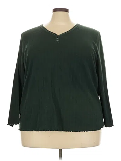 Pre-owned Essentials 3/4 Sleeve T-shirt In Green
