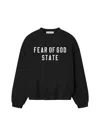 Essentials Mens Jet Black Brand-patch Relaxed-fit Cotton-blend Sweatshirt Xl In Black
