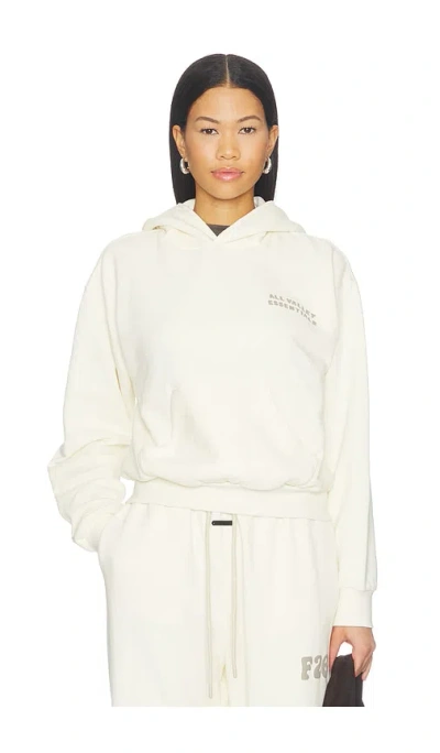 Essentials 90's Fleece Hoodie In Ivory