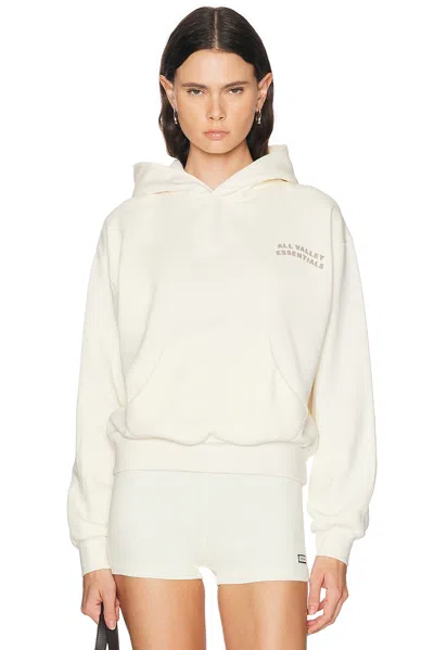 Essentials 90's Fleece Hoodie In Washed Ivory