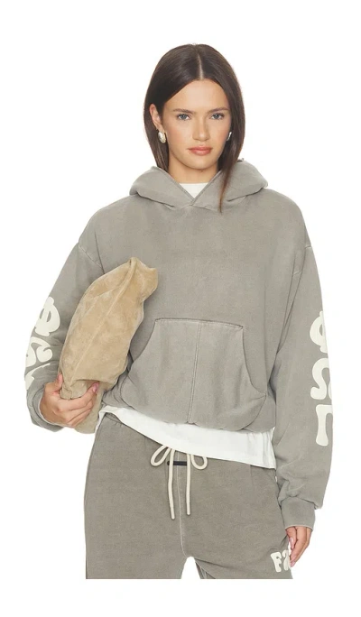Essentials 90's Fleece Hoodie In Washed Seal