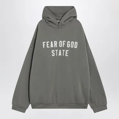 Essentials 90's Logo Oversized Hoodie In Gray