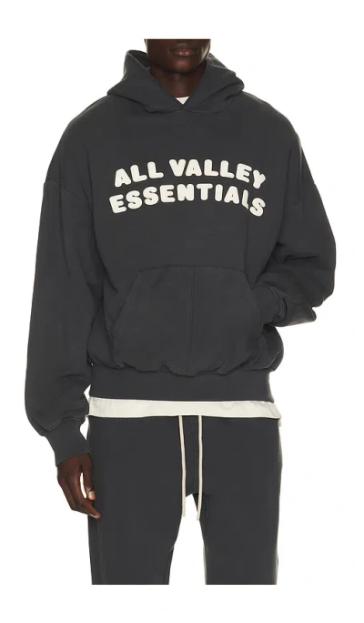 Essentials 90's Hoodie In Washed Iron Grey