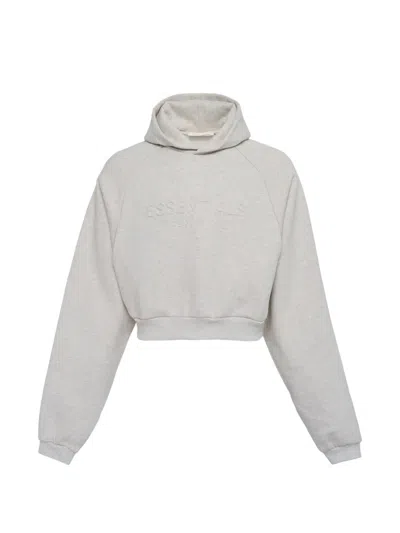 Essentials 90's Raglan Logo-detail Hoodie In White