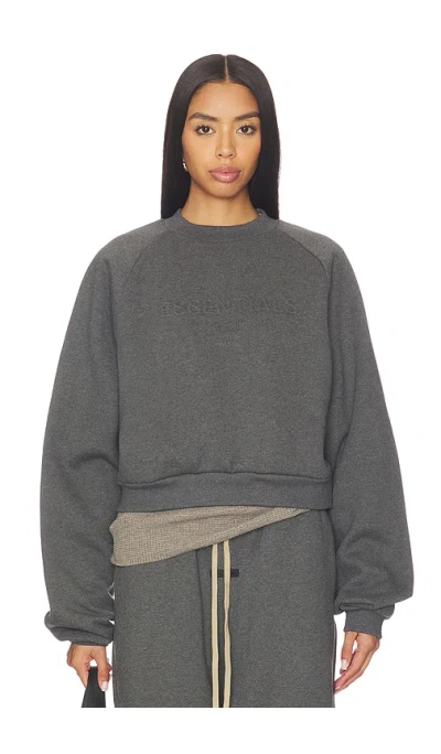 Essentials 90's Raglan Sweatshirt In Gray