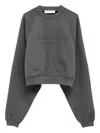 Essentials 90s Embossed-logo Crew-neck Sweatshirt In Gray