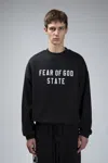 Essentials Mens Jet Black Brand-patch Relaxed-fit Cotton-blend Sweatshirt Xl In Black