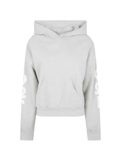 Essentials 90s Fleece Hoodie Classic Fit In Gray
