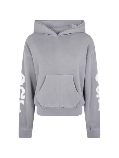 Essentials 90s Fleece Hoodie Classic Fit In Gray
