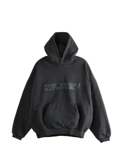 Essentials 90s Fleece Hoodie In Black