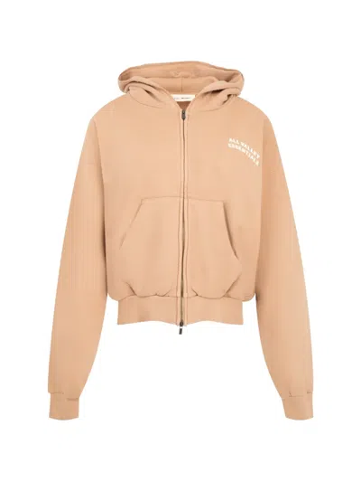 Essentials 90s Full Zip Hoodie Classic Fit In Pink