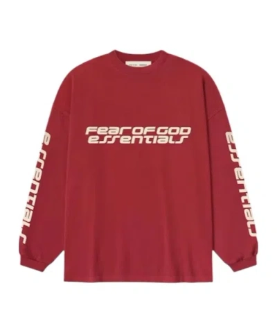Essentials 90s Logo Long-sleeve T-shirt In Red