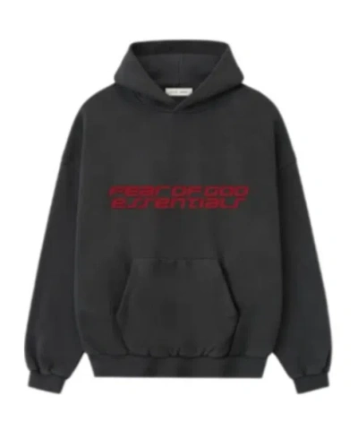 Essentials 90s Logo-print Hoodie In Black