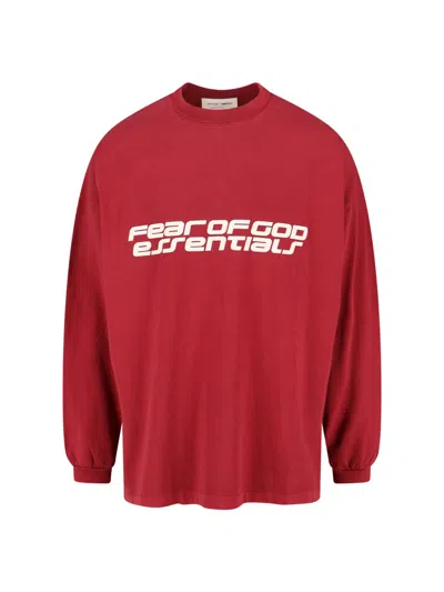 Essentials "90s" Logo Sweater In Red