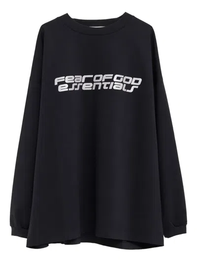 Essentials "90`s Long Sleeve" Tee In Black