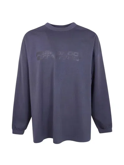 Essentials Logo Long Sleeve T-shirt In Purple