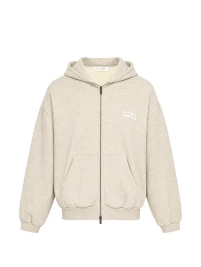 Essentials 90s Zip-up Hoodie In Neutral
