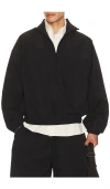 Essentials Black Active Trace Half Zip Track Jacket In Black