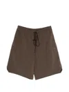 Essentials Active Trace Embroidered Shorts In Brown