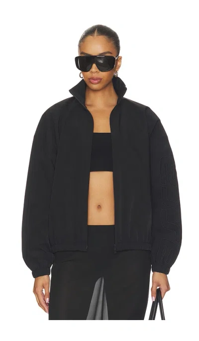 Essentials Active Trace Full Zip Track Jacket In Black