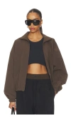 Essentials Active Trace Full Zip Track Jacket In Brown