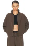 Essentials Active Trace Full Zip Track Jacket In Brown