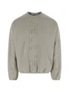 Essentials Active Trace Logo-embossed Sweatshirt In Gray