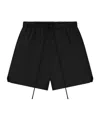 Essentials Black Active Trace Relaxed Shorts In Black