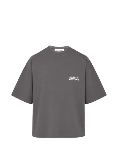 Essentials All Valley  Logo-print T-shirt In Gray