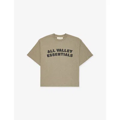 Essentials Kids' All Valley  Merch Cotton-jersey T-shirt 2-1 In Seal Heather