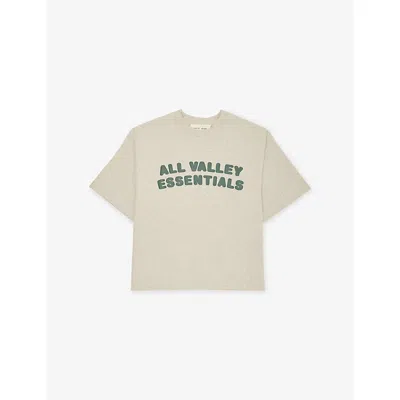 Essentials Kids' All Valley  Merch Cotton-jersey T-shirt 2-14 In Vanilla Heather