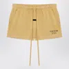 ESSENTIALS AMBER COLOURED SHORTS WITH LOGO