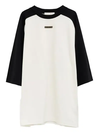 Essentials Baseball Contrast-sleeve T-shirt In White