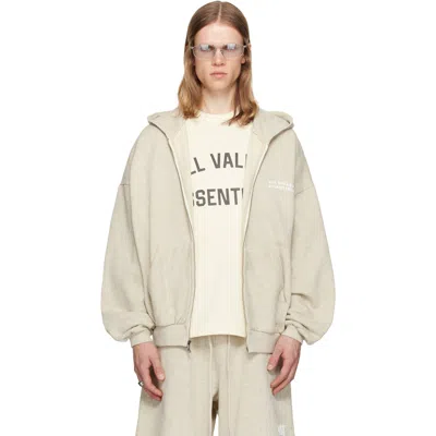 Essentials Beige 90's Zip-up Hoodie In Multi