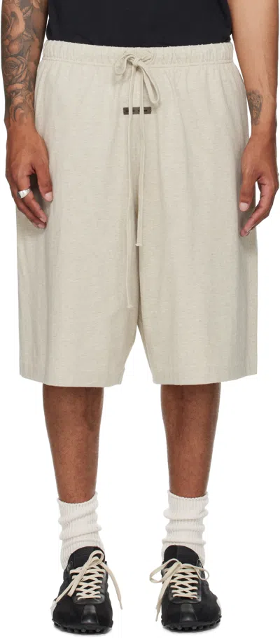 Essentials Beige Basketball Jersey Shorts