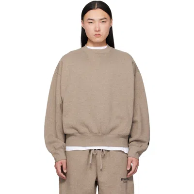 Essentials Beige Classic Crewneck Sweatshirt In Nude