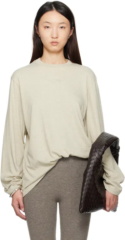 Essentials Beige Classic Fit Long Sleeve T-shirt