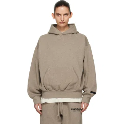 Essentials Beige Classic Hoodie In Homestead Heather