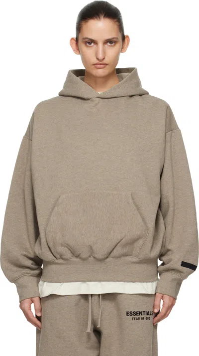 Essentials Beige Classic Hoodie In Brown
