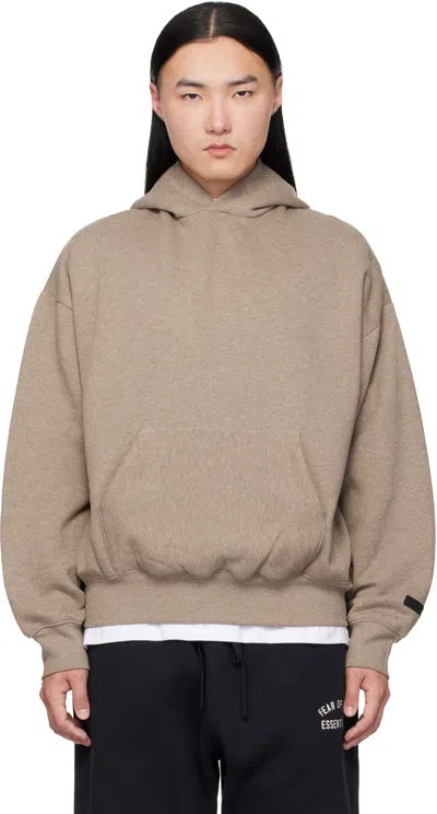 Essentials Beige Classic Hoodie In Brown