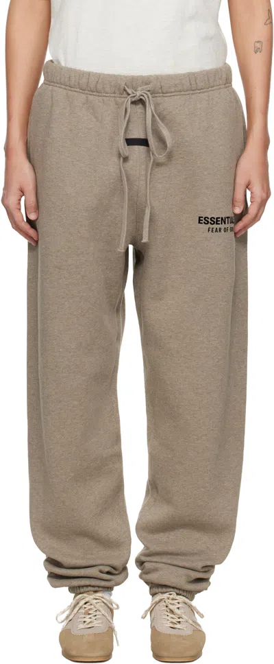 Essentials Beige Classic Sweatpants In Brown