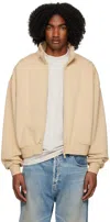 Essentials Fullzip Cotton-blend Jacket In Sand