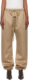 Essentials Beige Satin Lounge Pants In Desert Sand