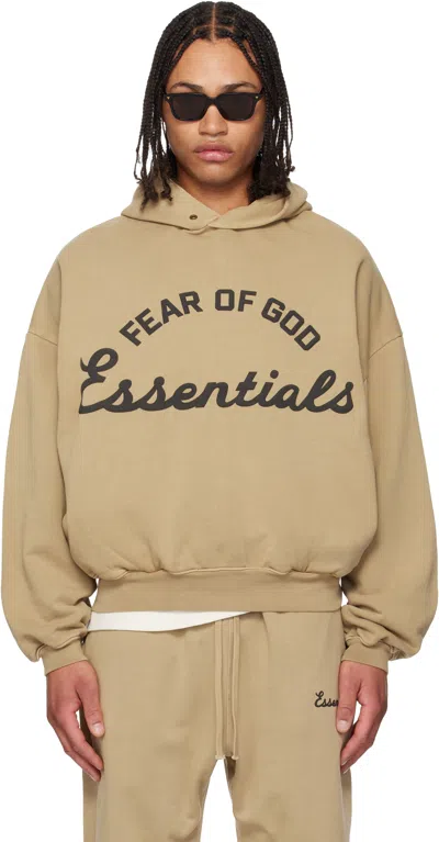 Essentials Beige Training 90s Hoodie In Nude